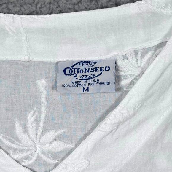 CottonSeed Tunic 398 Palms Light‎ Cotton Preshrunk Womens Medium USA Resort Wear - Picture 4 of 15